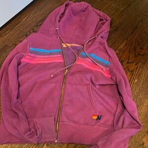 Aviator Nation 5 Stripe Hoodie size small
